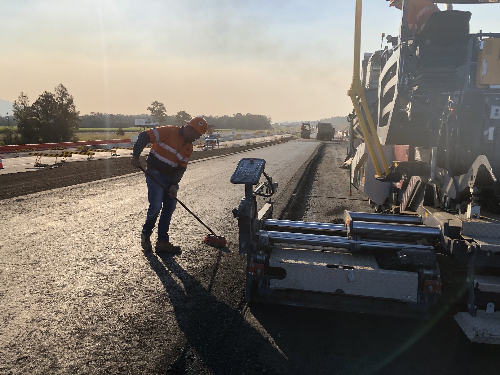 Works included pavement for around 16 kilometres of the upgraded highway alignment